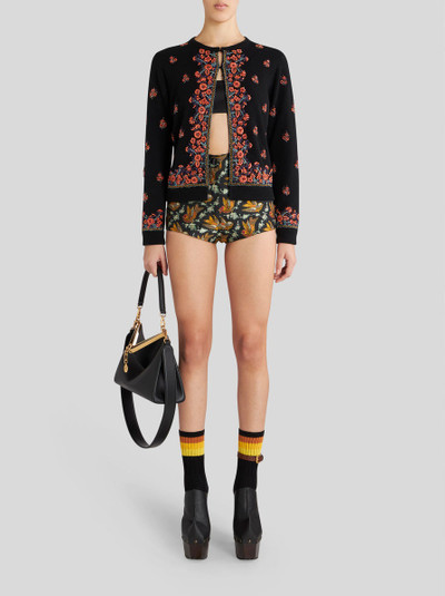 Etro JACQUARD SHORTS WITH BIRDS ALL OVER outlook