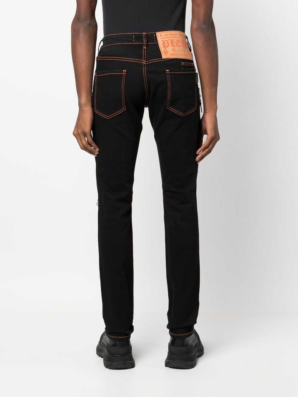 ripped slim-cut jeans - 4