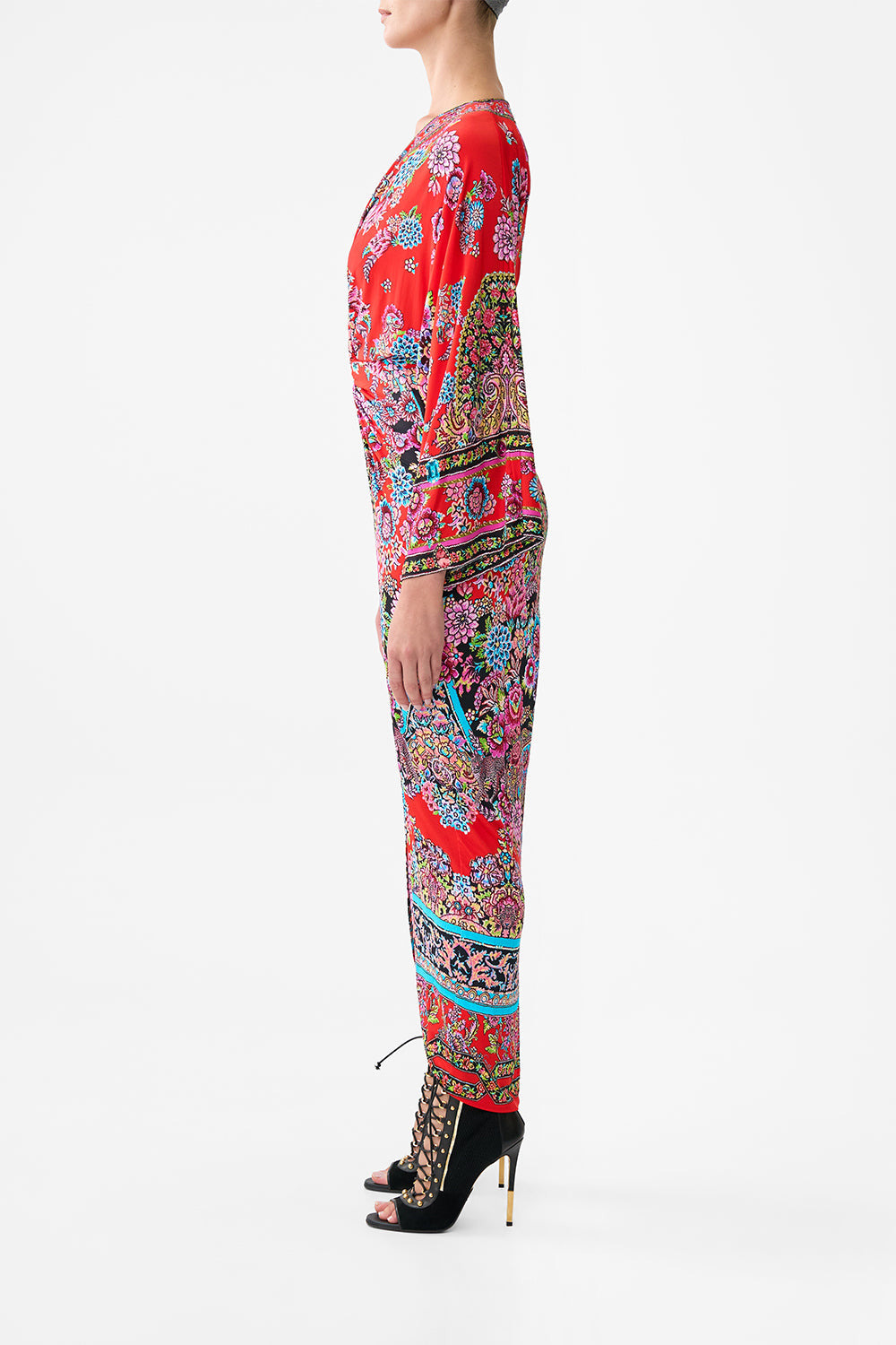 LONG SPLIT FRONT TWIST DRESS - 4