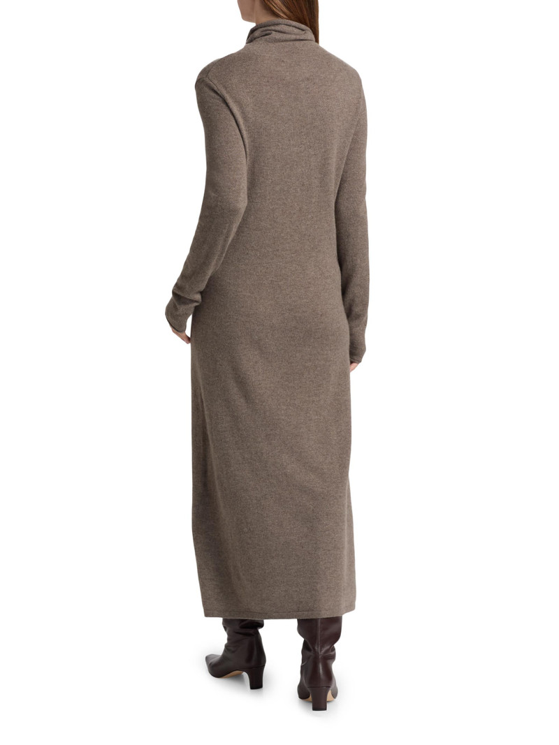 Women's Truffle Cashmere Turtleneck Sweaterdress - Truffle 5