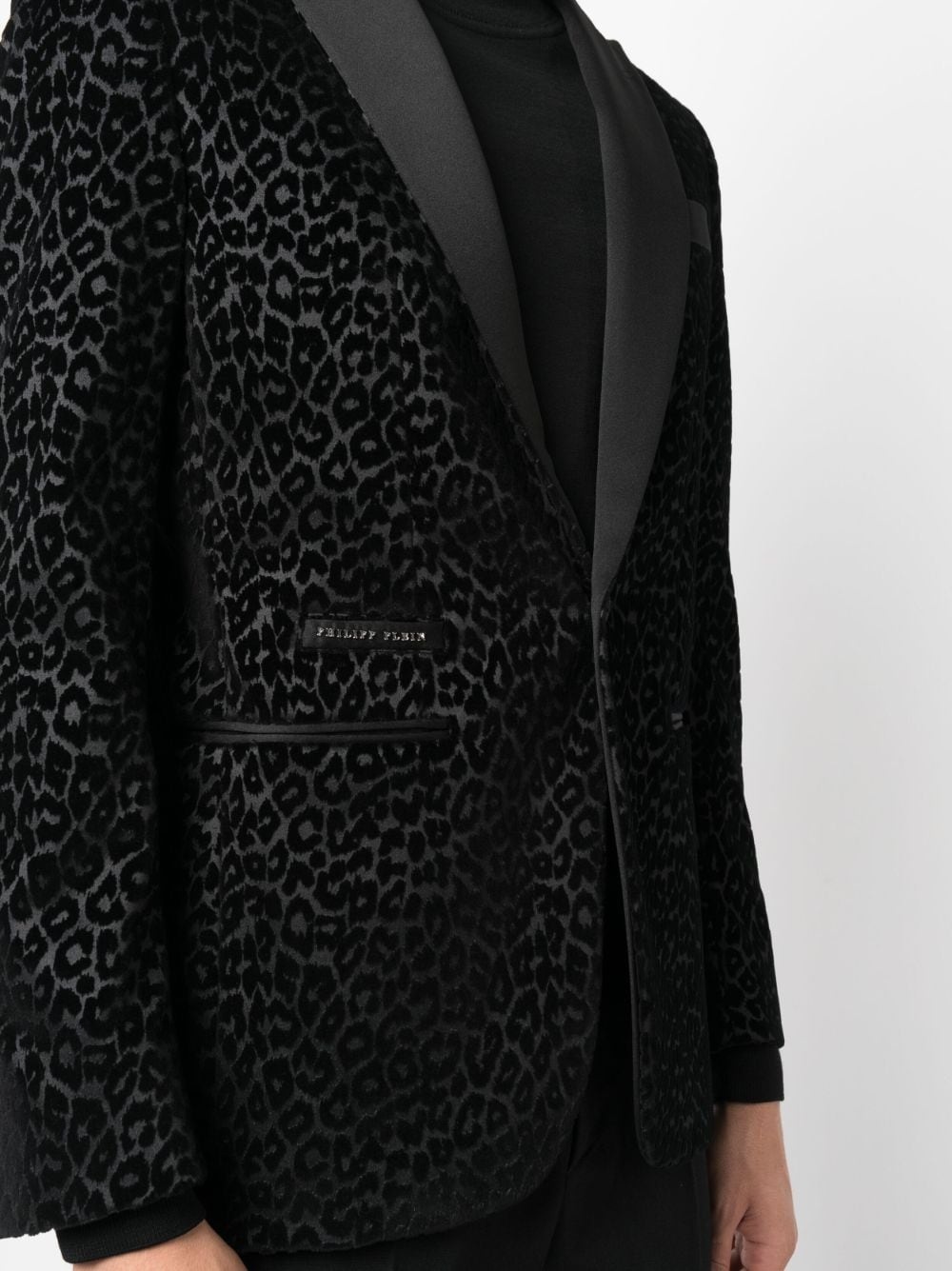 Lord Fit flocked velvet blazer - 5