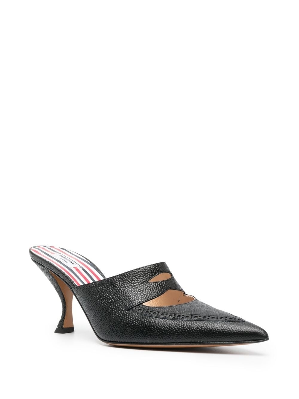 75mm cut-out leather mules - 2