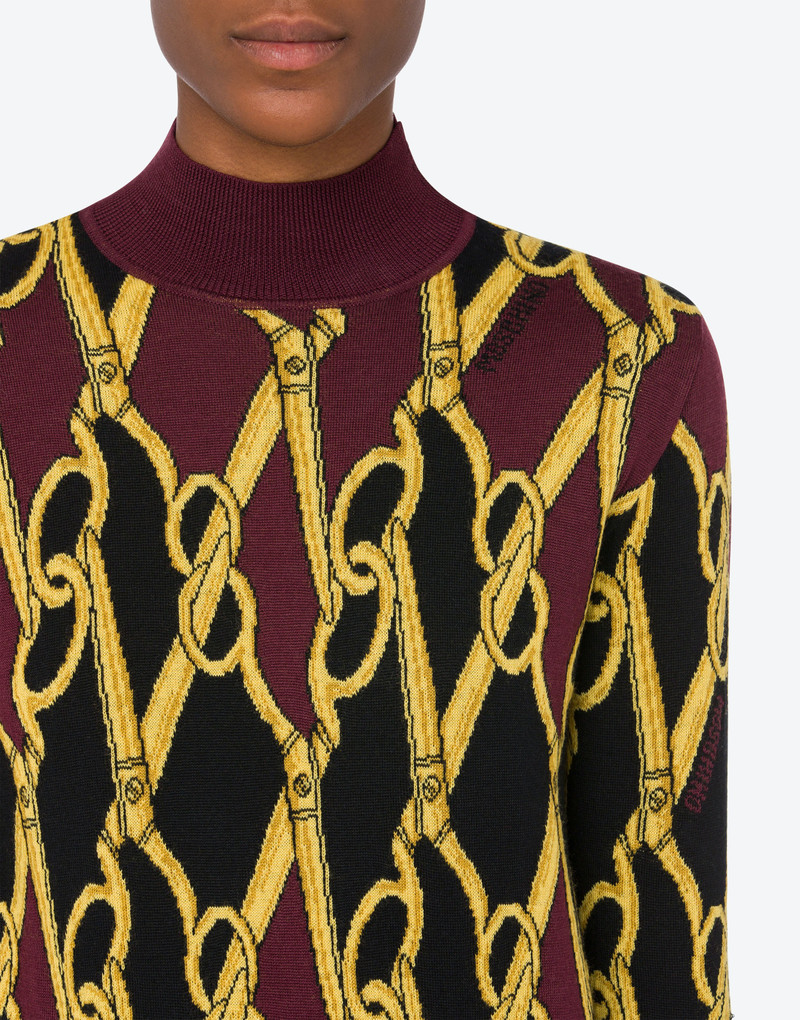 SEWING SCISSORS TURTLE-NECK SWEATER 4