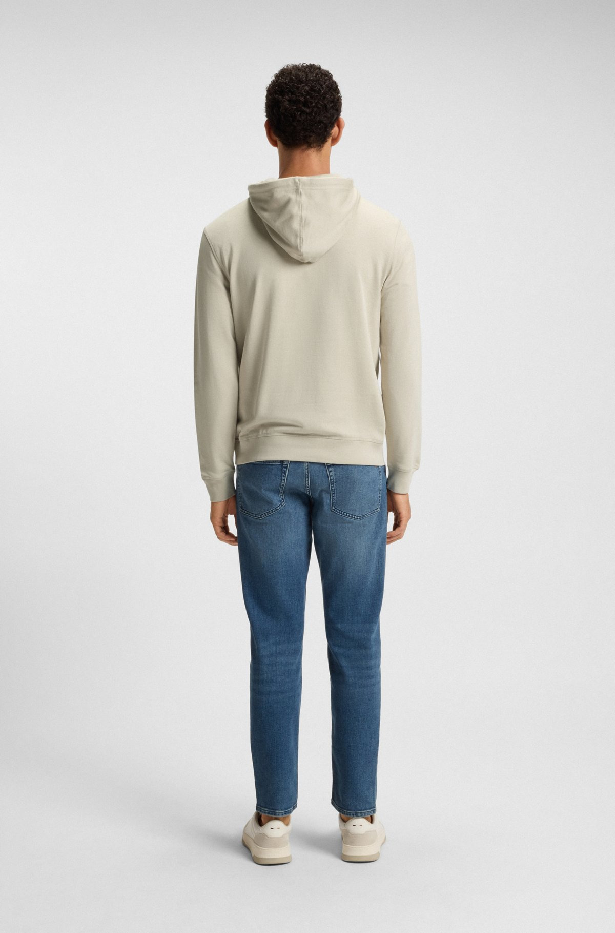 REGULAR-FIT HOODIE IN COTTON TERRY WITH LOGO PATCH - 5