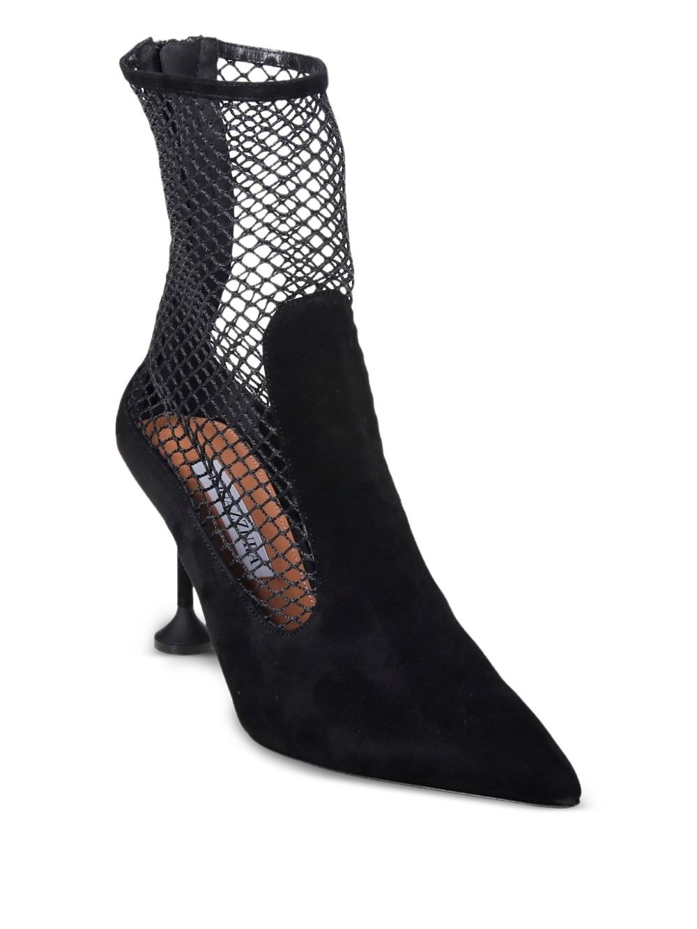 85mm mesh-insert suede pumps - 2
