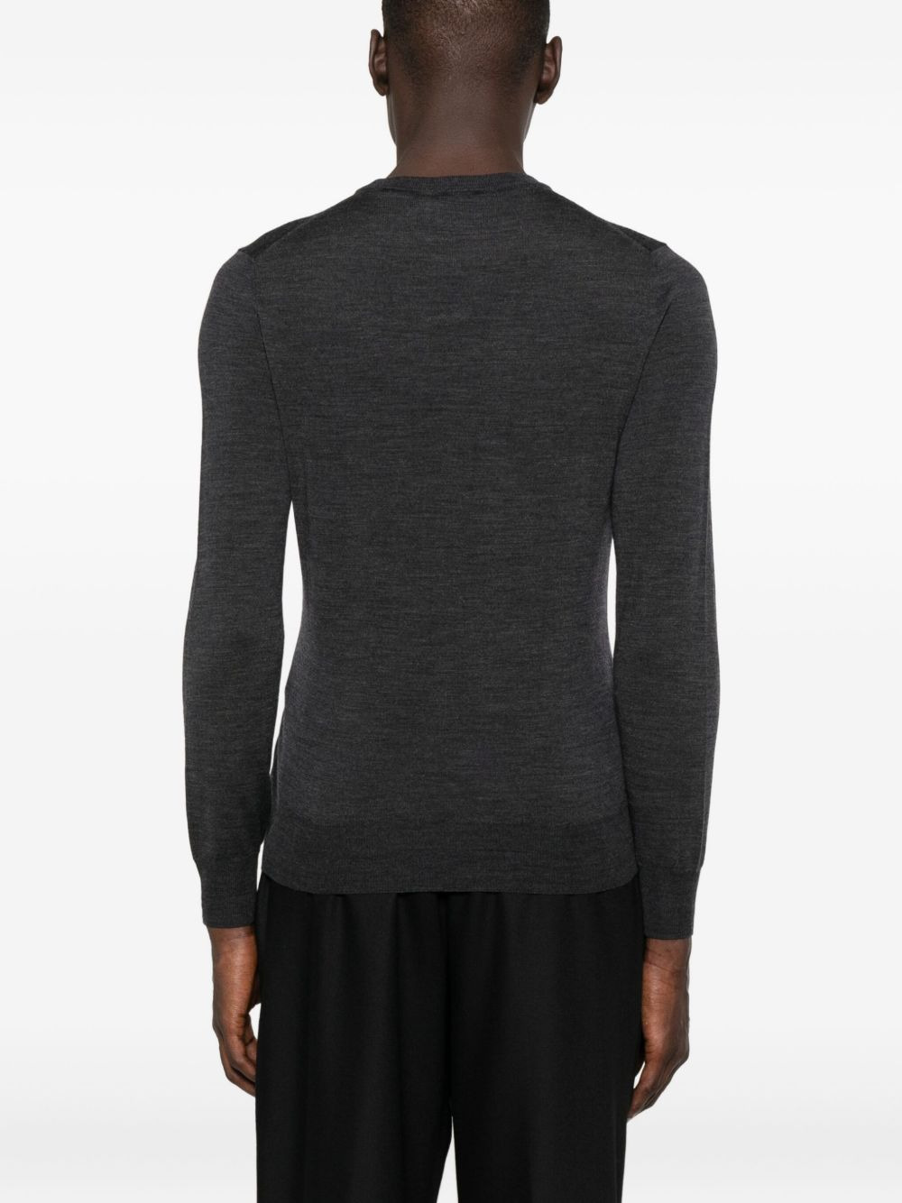 crew-neck wool T-shirt - 4
