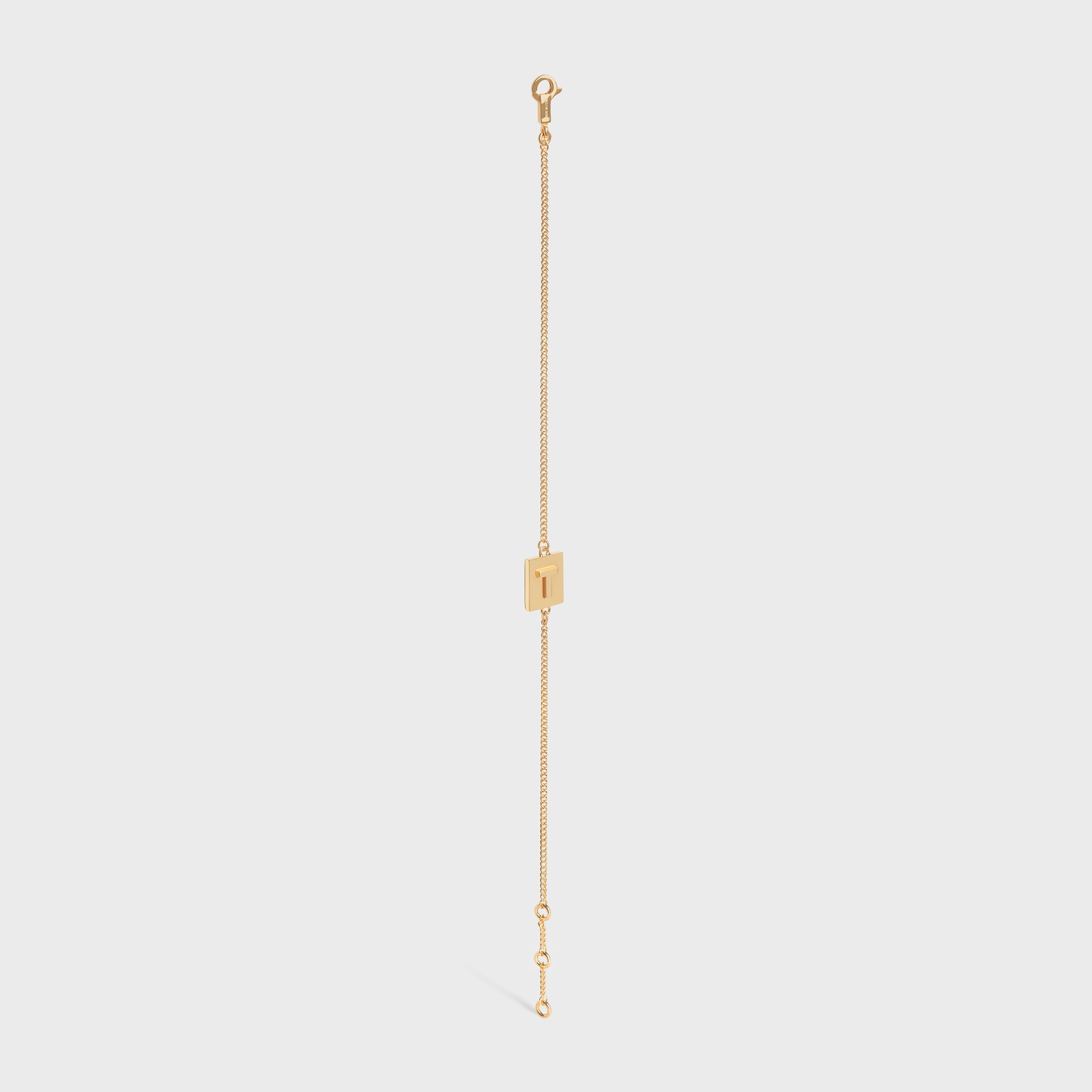 Alphabet T Bracelet in Brass with Gold Finish - 3