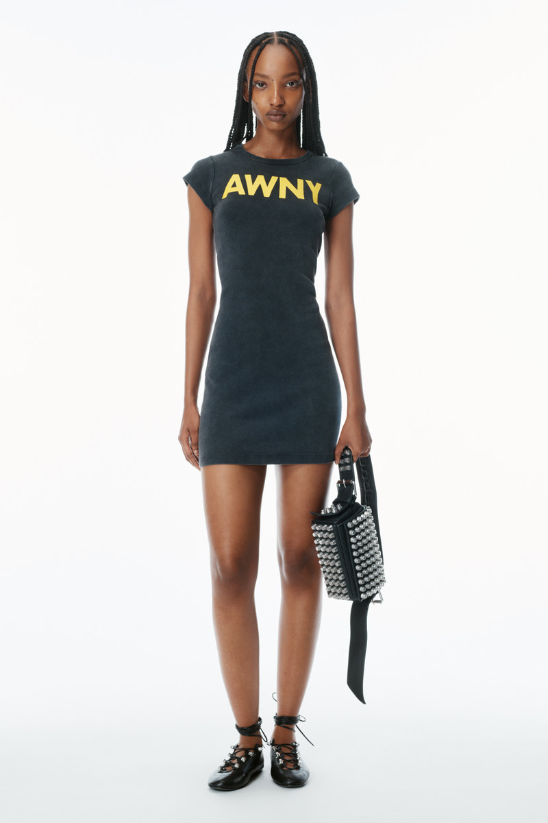 Alexander Wang Graphic Logo Minidress outlook