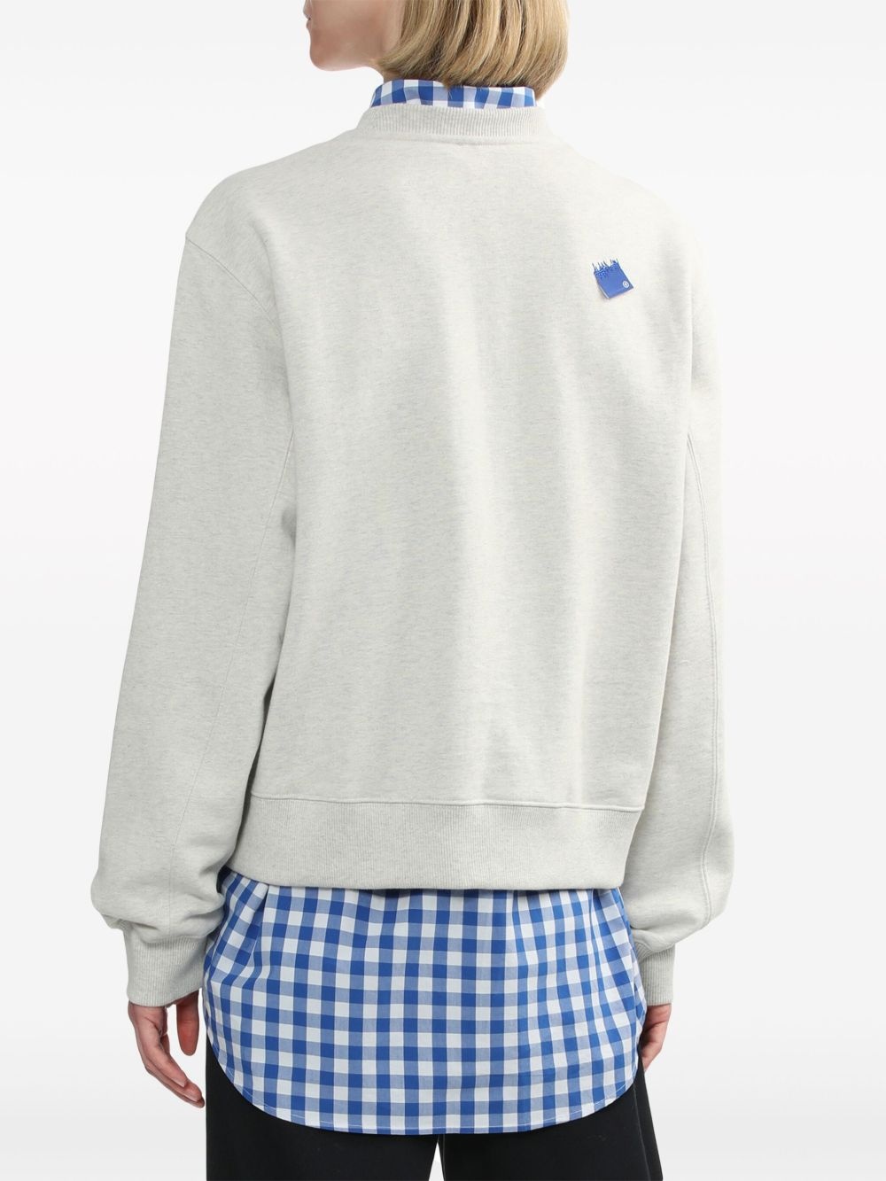 back-patch cotton sweatshirt - 4