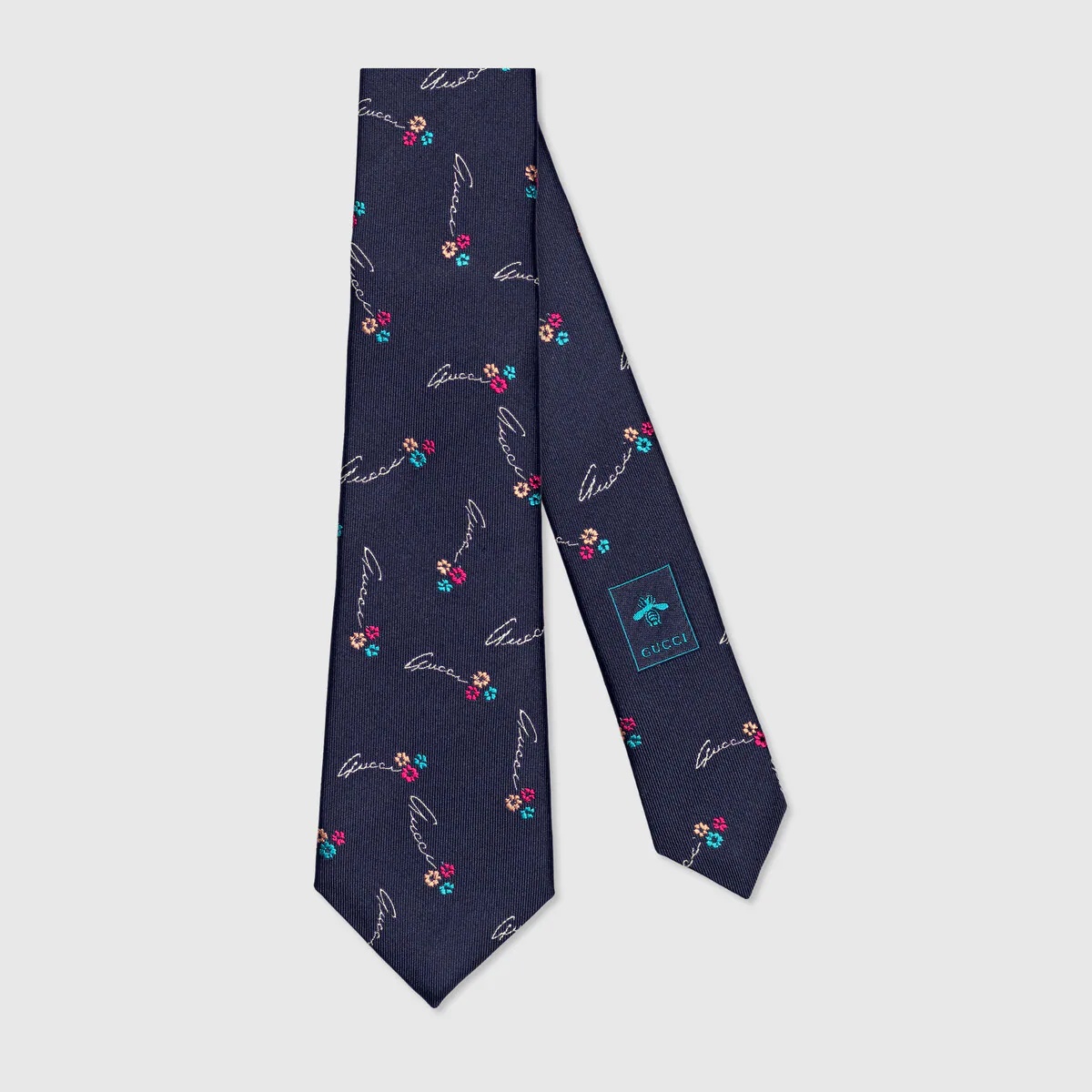 Gucci flowers silk tie - 1