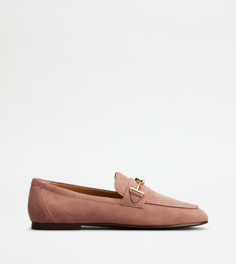 LOAFERS IN SUEDE - PINK 1