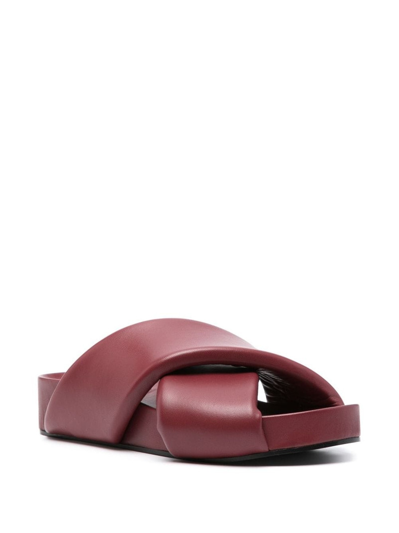 Jil Sander crossover leather sandals outlook