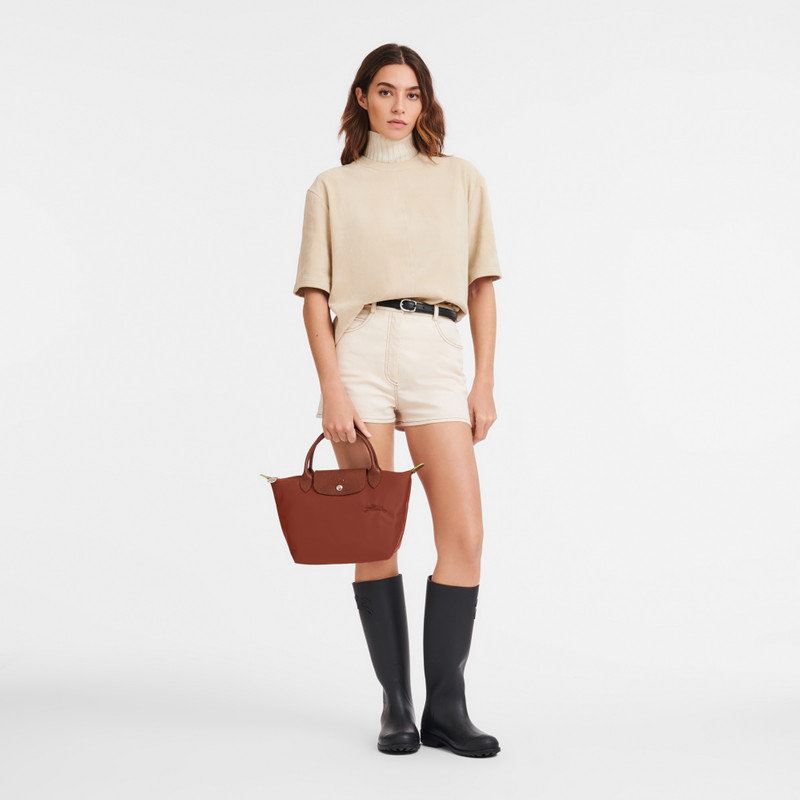 Longchamp Le Pliage Green S Handbag Chestnut - Recycled canvas outlook
