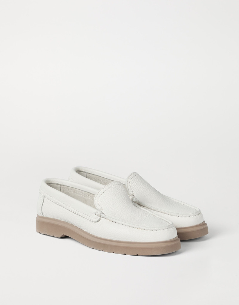 Grained soft leather loafers 2