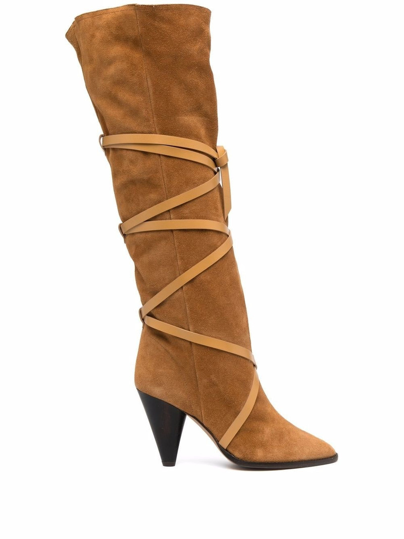lace-up suede boots 1