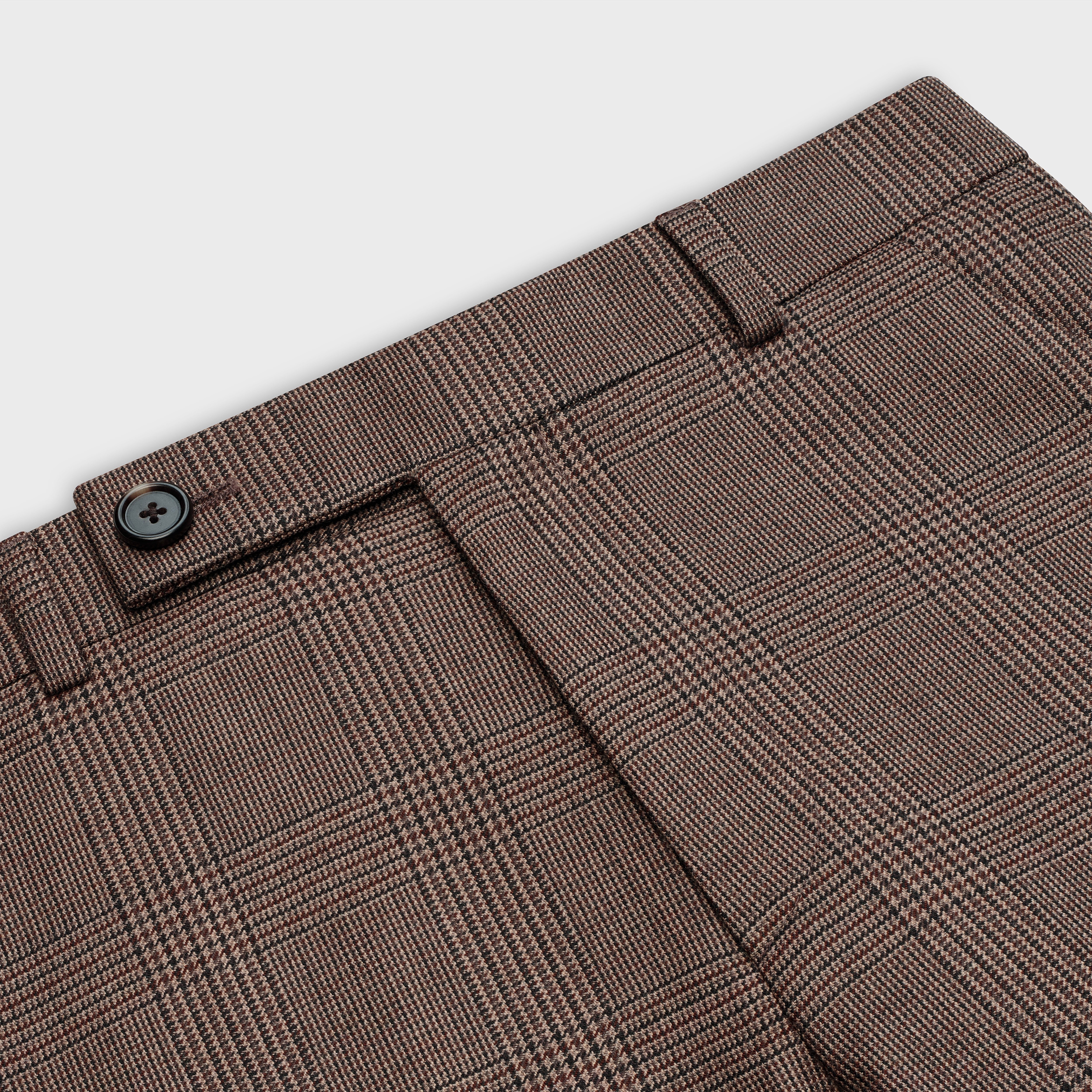 STRAIGHT-CUT PANTS WITH PRINCE OF WALES CHECK - 3