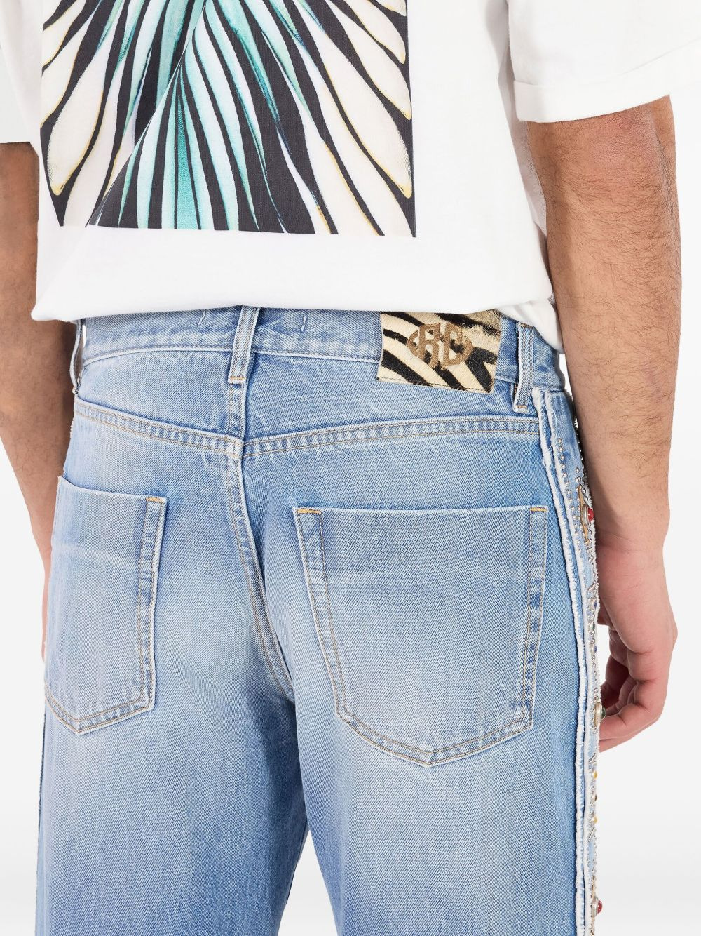 stud-embellished jeans - 5