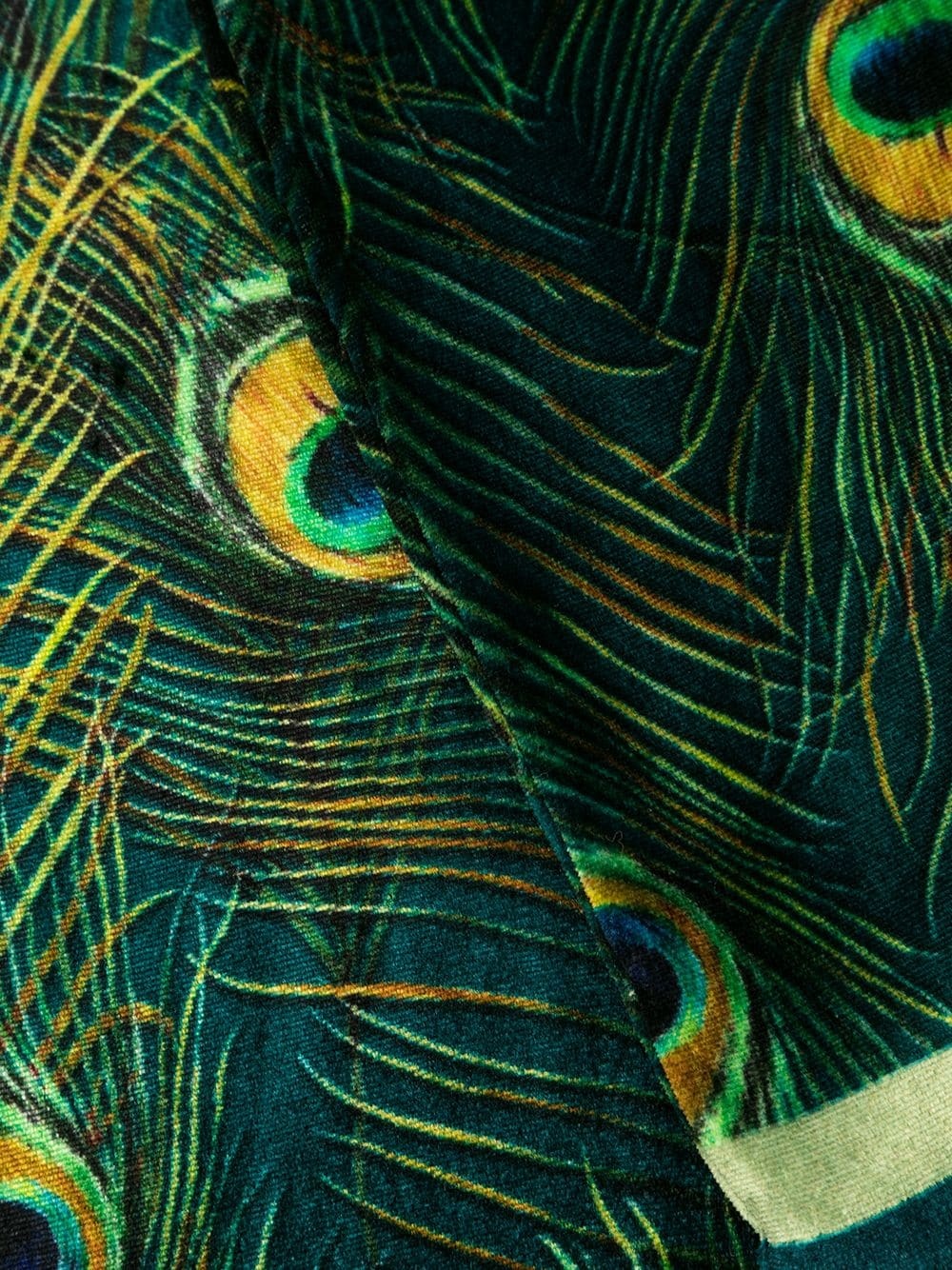 peacock print silk scarf - 3