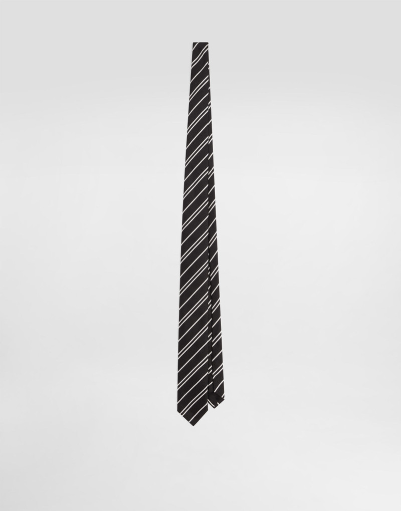 Striped jacquard tie 1