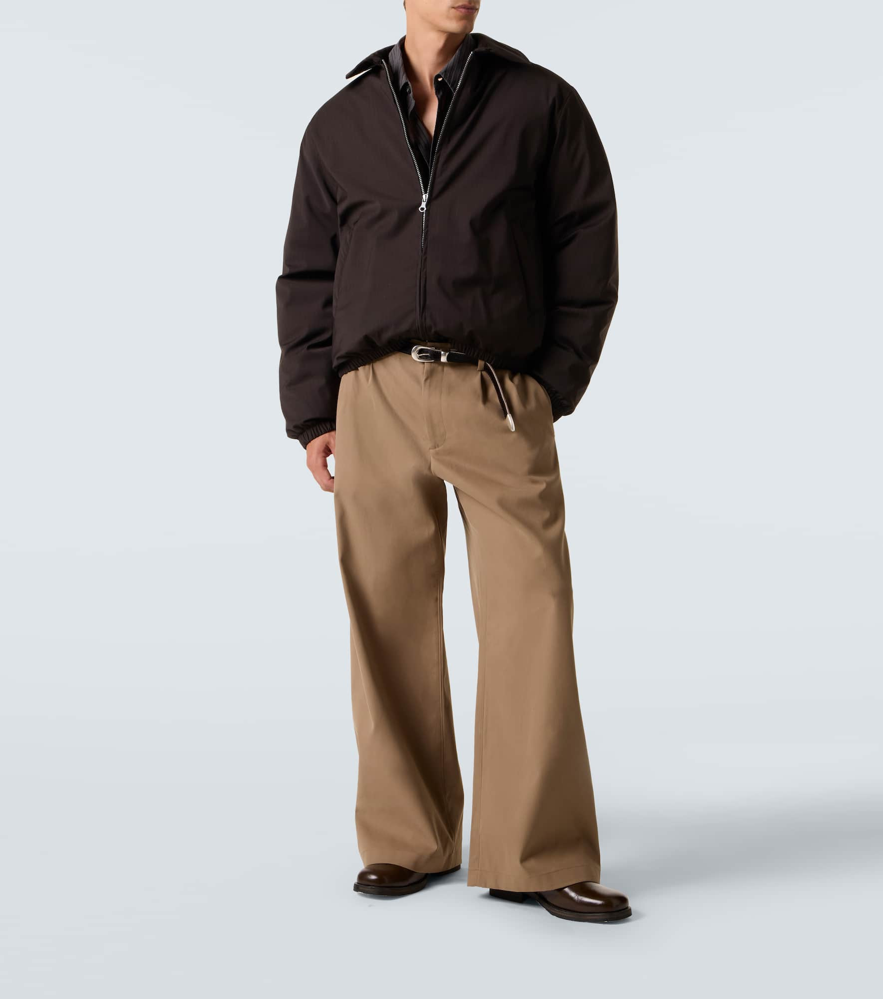 Bridge cotton twill wide-leg pants - 2