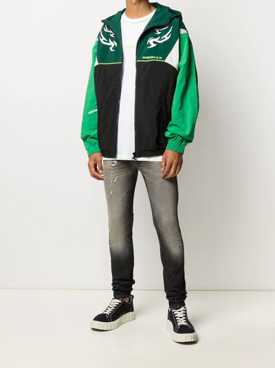 Diesel colour-block hooded jacket outlook