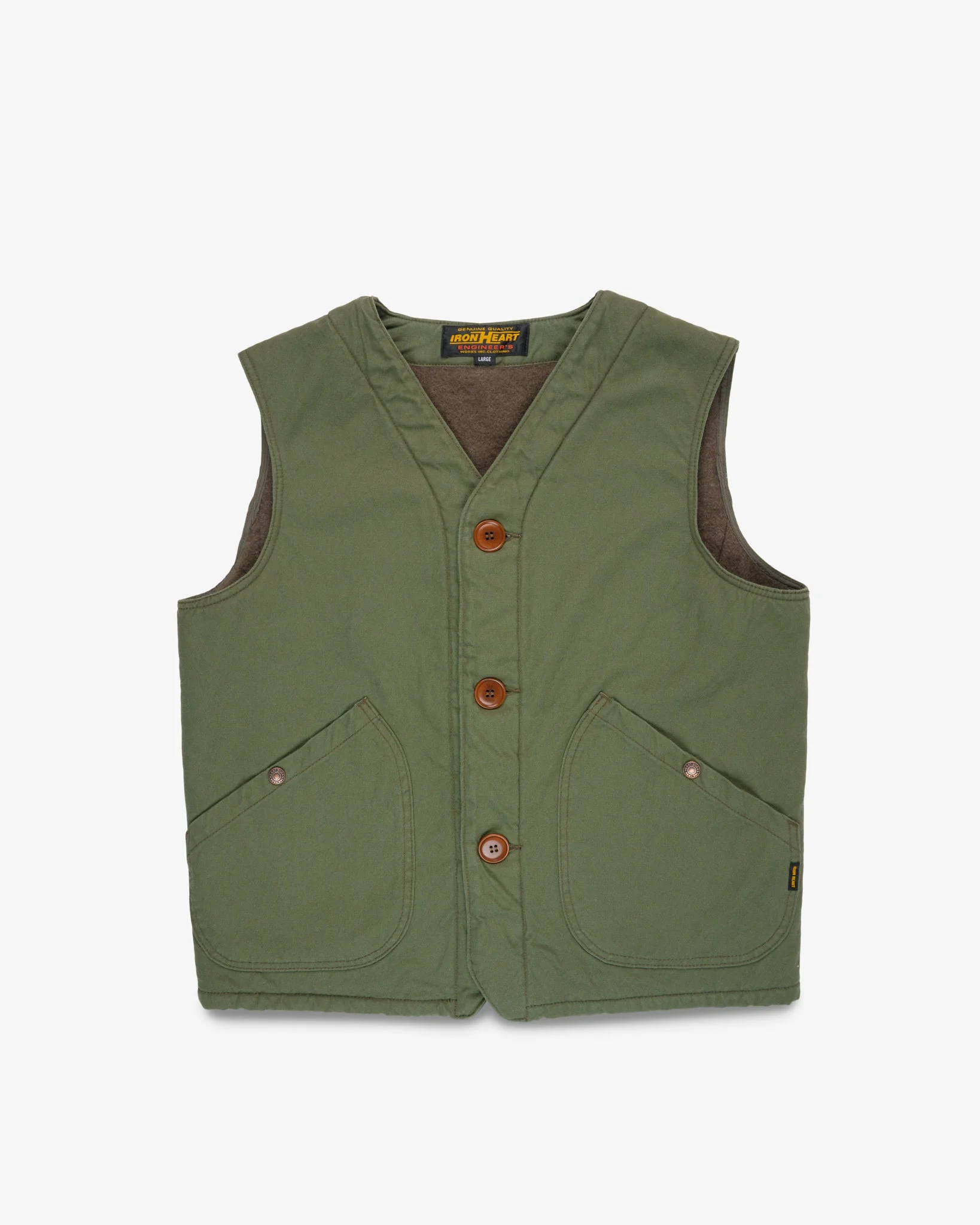 IHV-53-OLV 12OZ SELVEDGE DUCK HUNTING VEST - OLIVE - 1