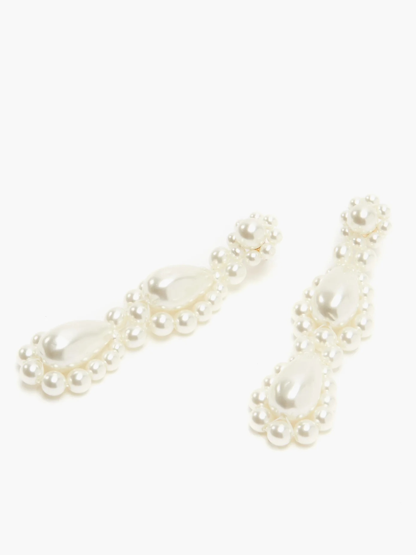 Drop faux-pearl earrings - 3