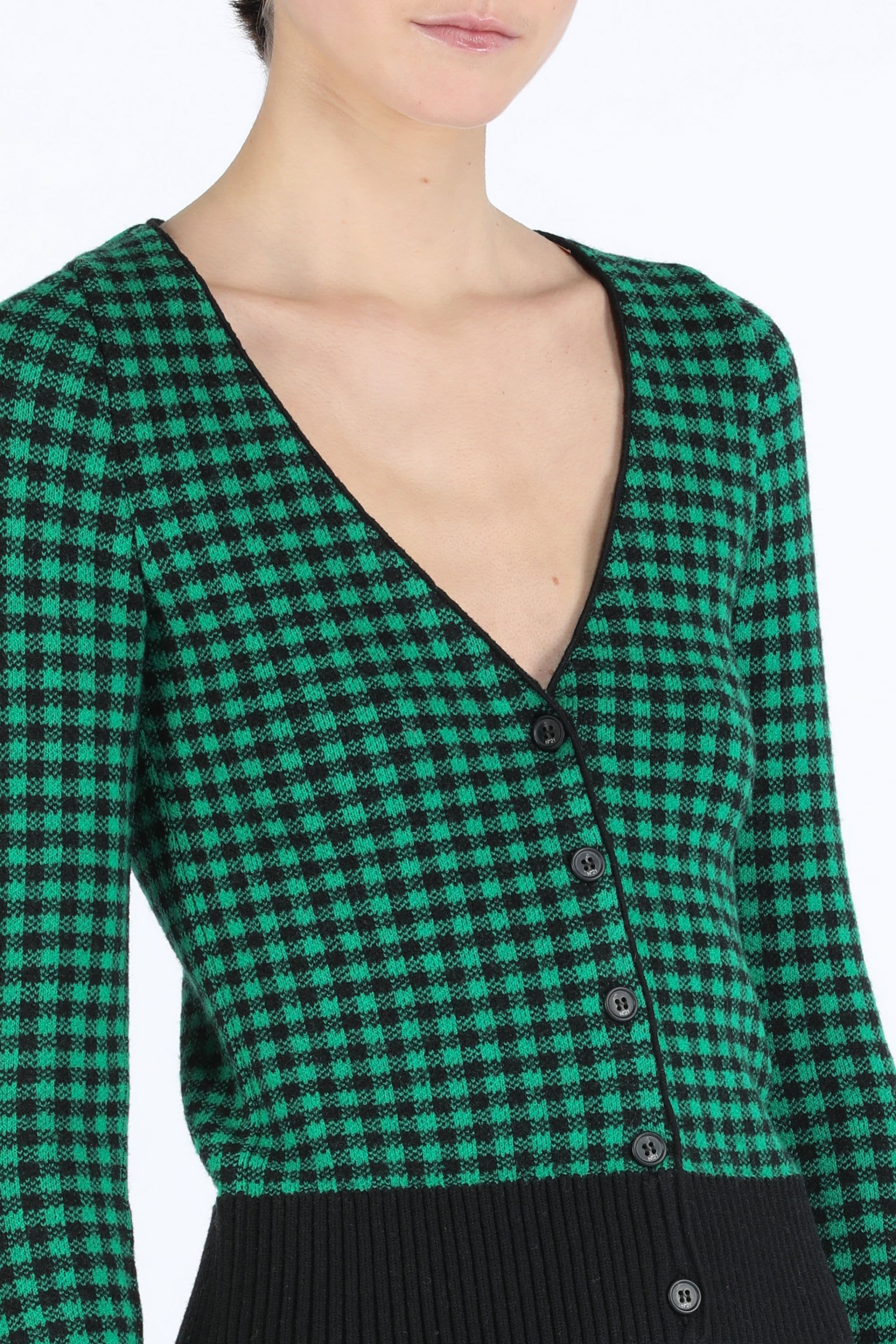 CHECKED CARDIGAN - 5