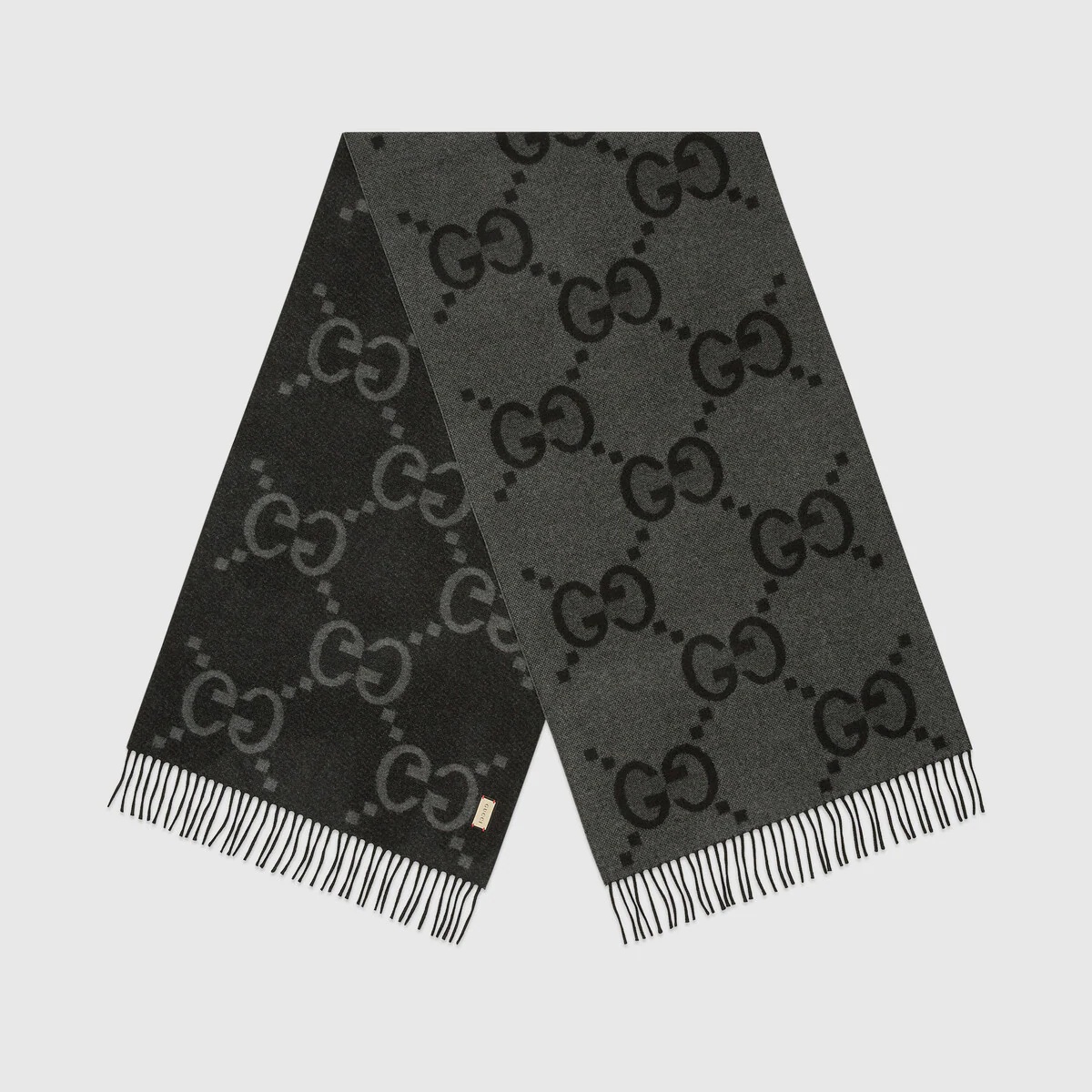 GG cashmere jacquard scarf - 2