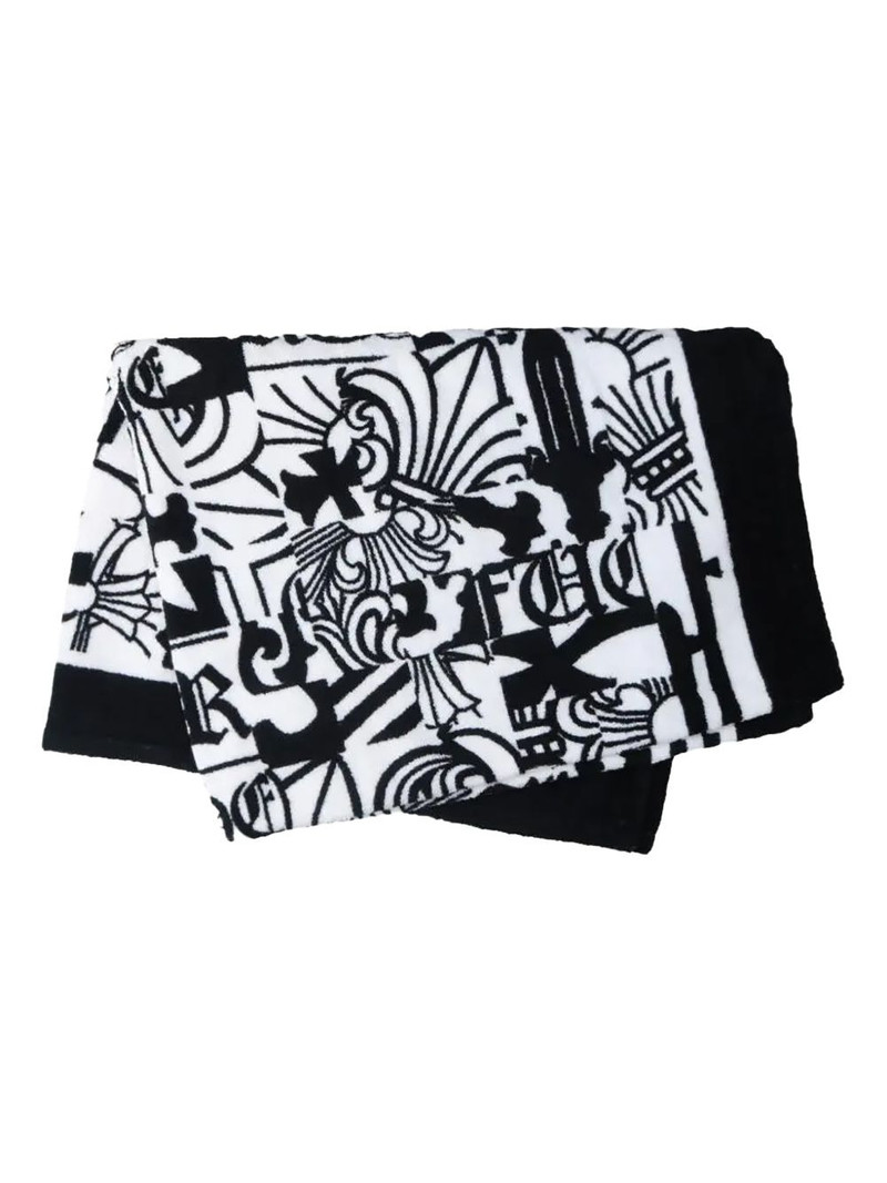 logo-print beach towel 1
