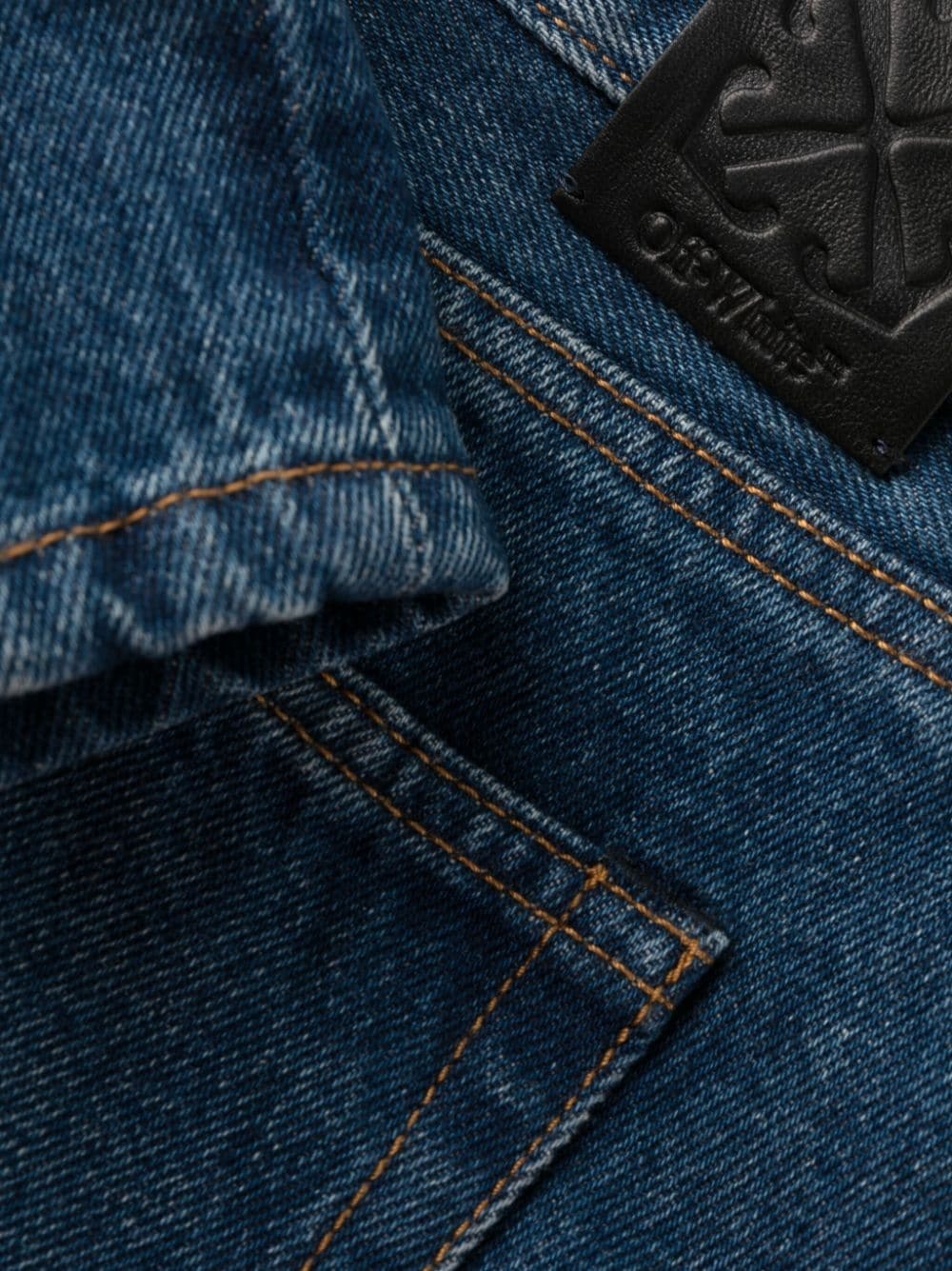 stonewashed straight-leg jeans - 6
