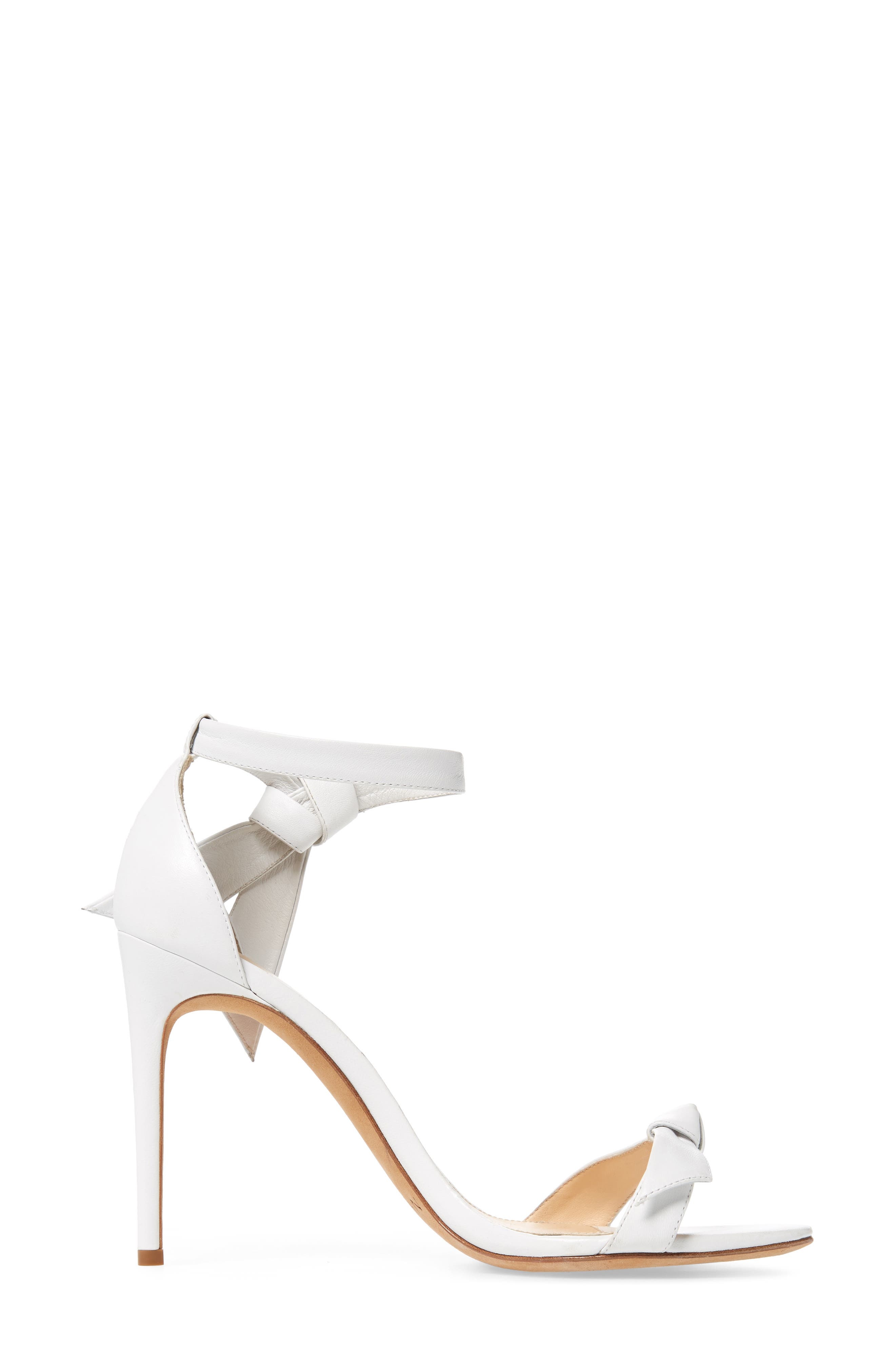Alexandre Birman Clarita Ankle Tie Sandal in White Leather at Nordstrom - 3