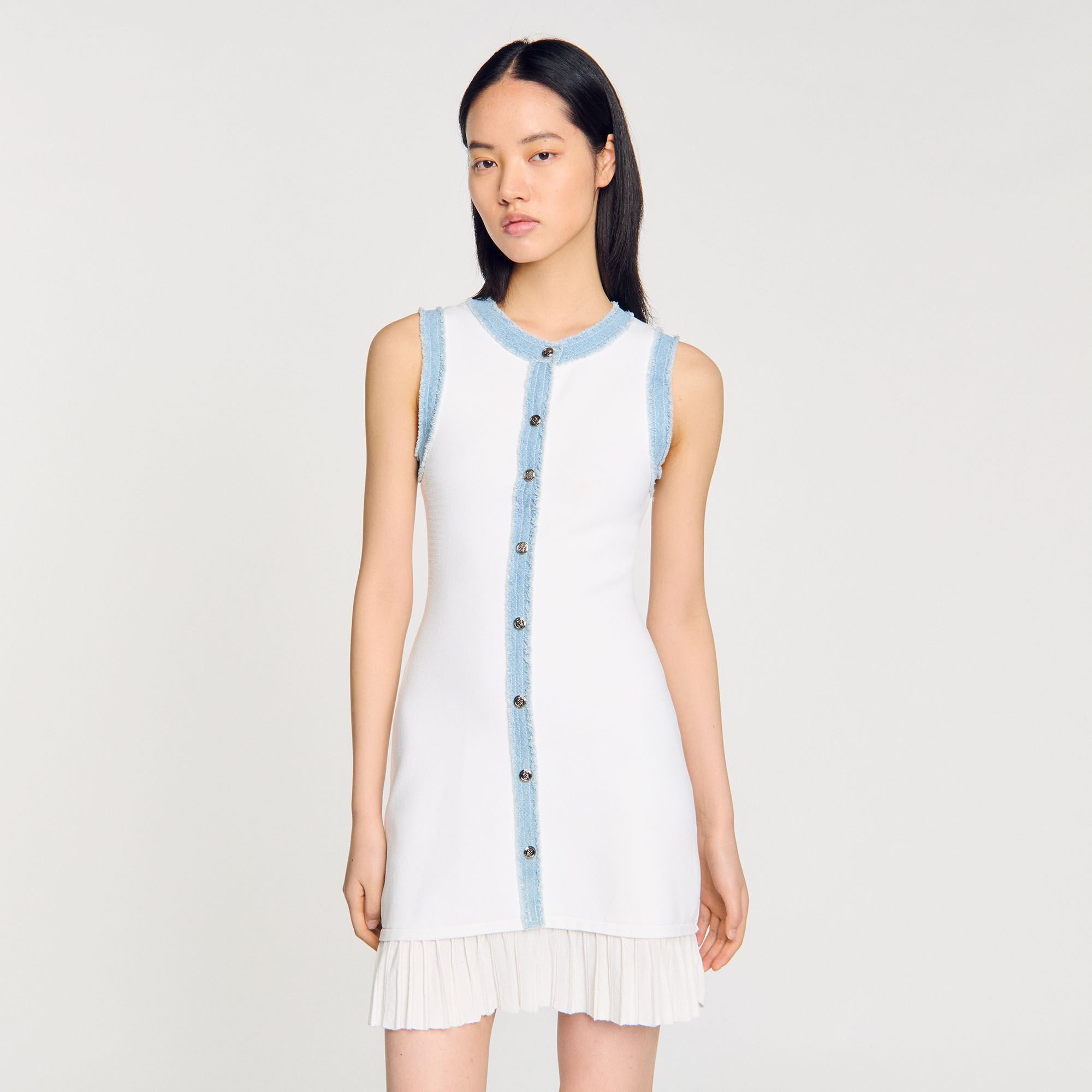 MINI KNIT DRESS WITH RUFFLES - 4