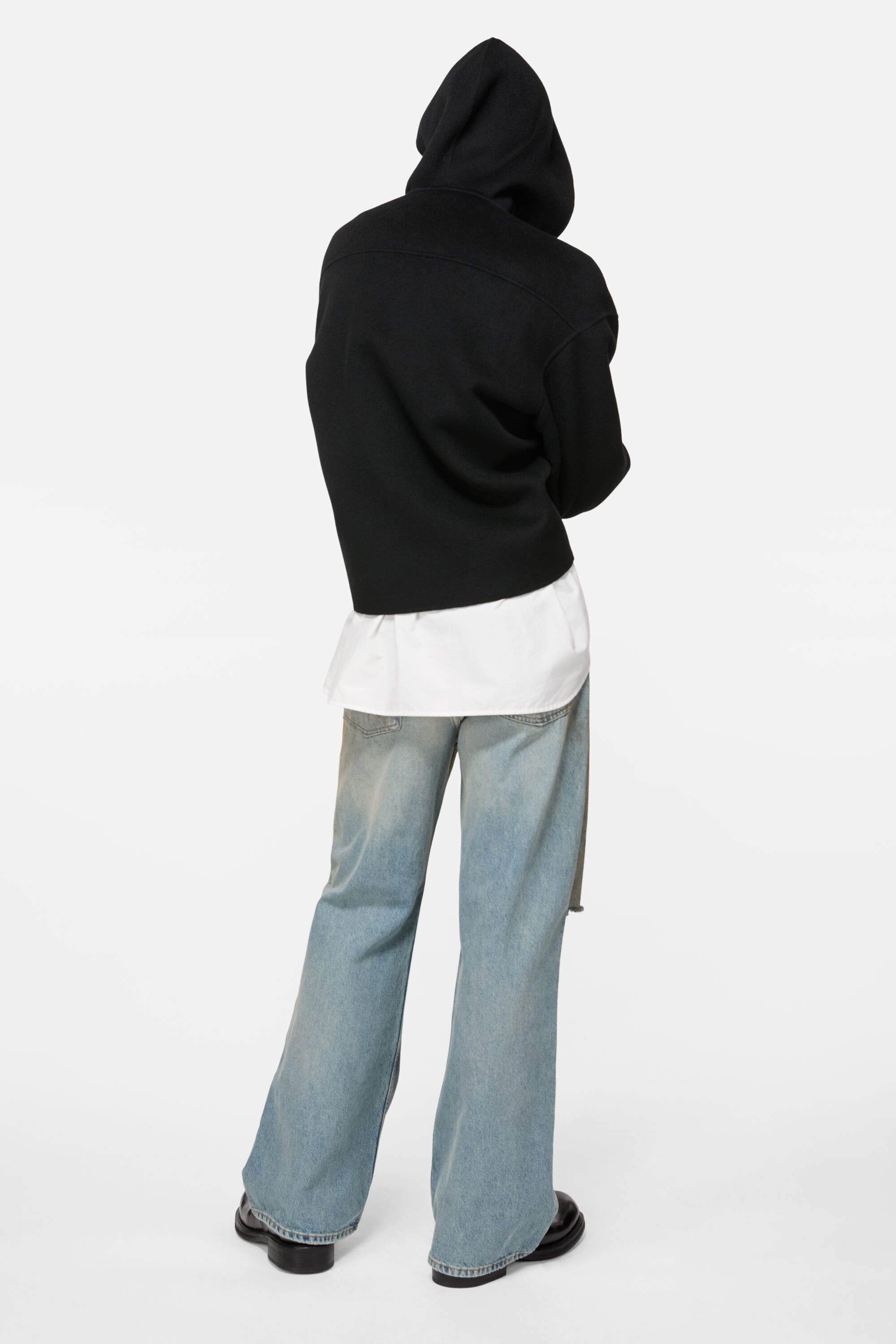 Cashmere hooded jacket - Black - 3