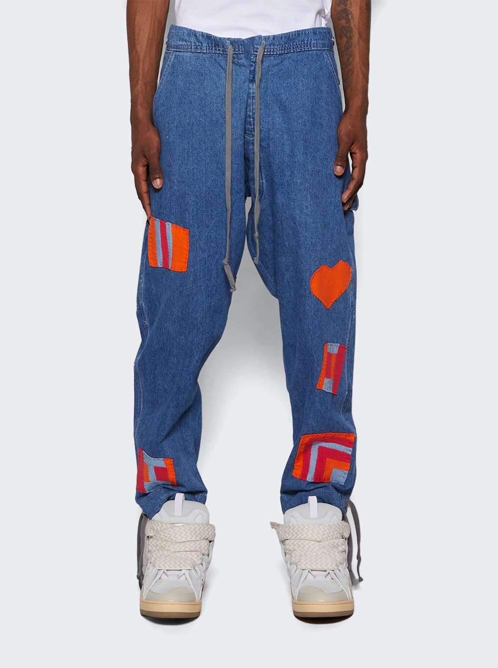 Gee's Bend Patch Overall Lounge Pant Blue - 3