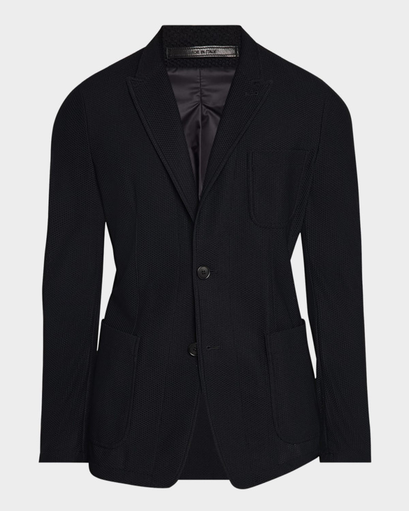GIORGIO ARMANI Men's Rice Stitch Sport Coat outlook