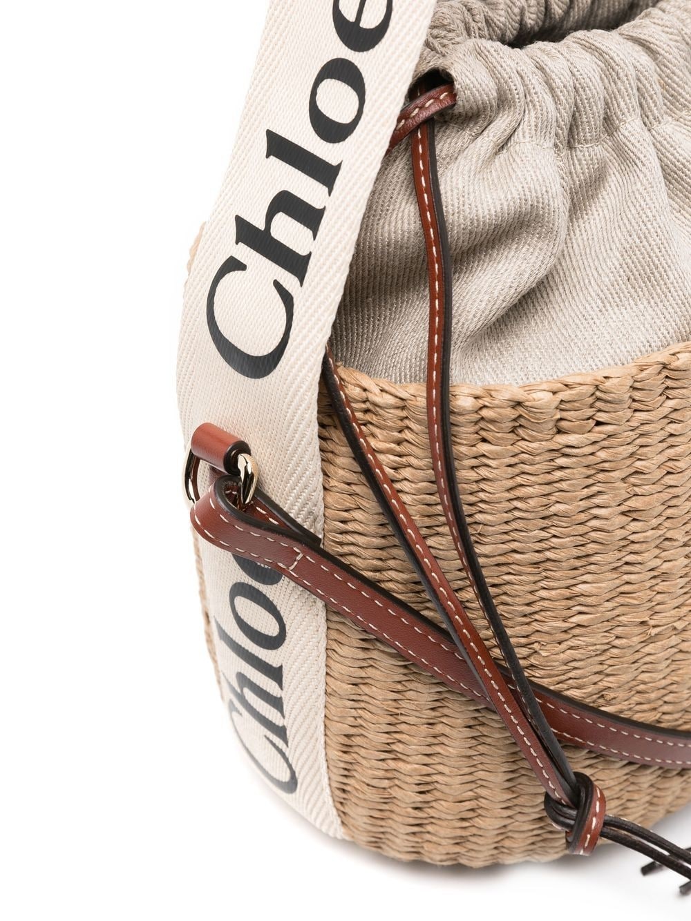 Woody raffia bucket bag - 4