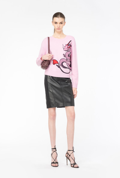 PINKO LEATHER AND FABRIC SKIRT outlook