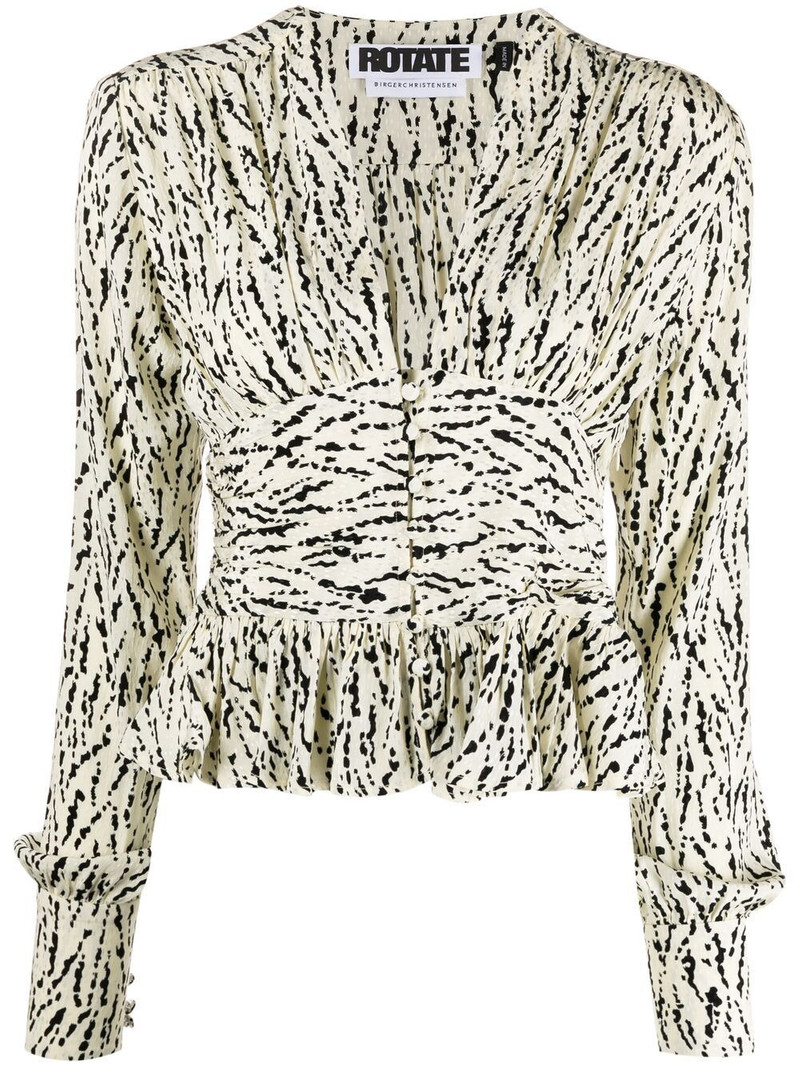 long-sleeved flared blouse 1
