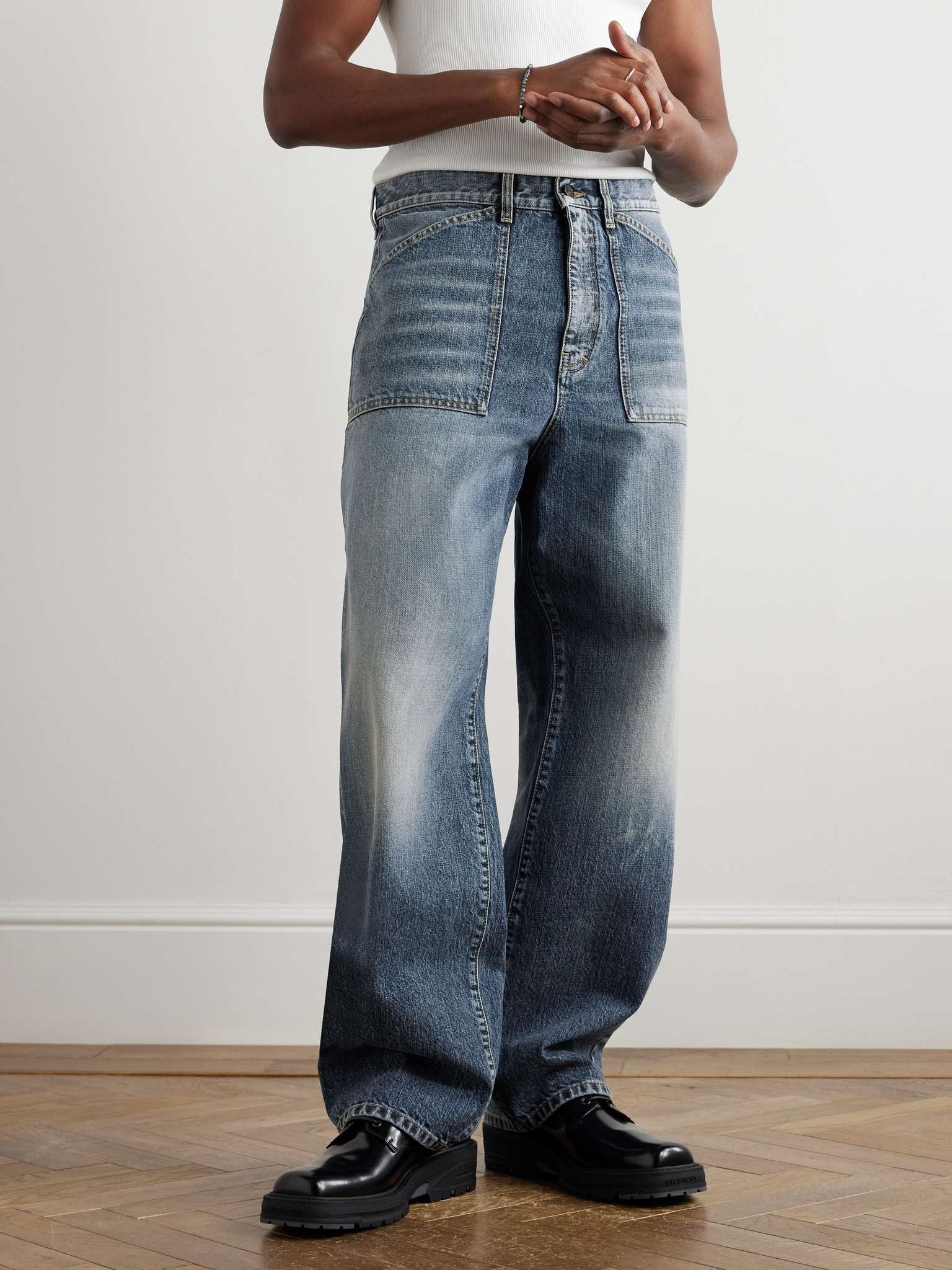 Straight-Leg Logo-Embroidered Jeans - 3