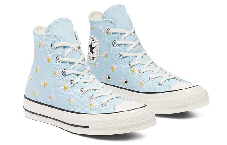 (WMNS) Converse Chuck 70 High 'Embroidered Floral Print - Chambray Blue' 570917C - 4
