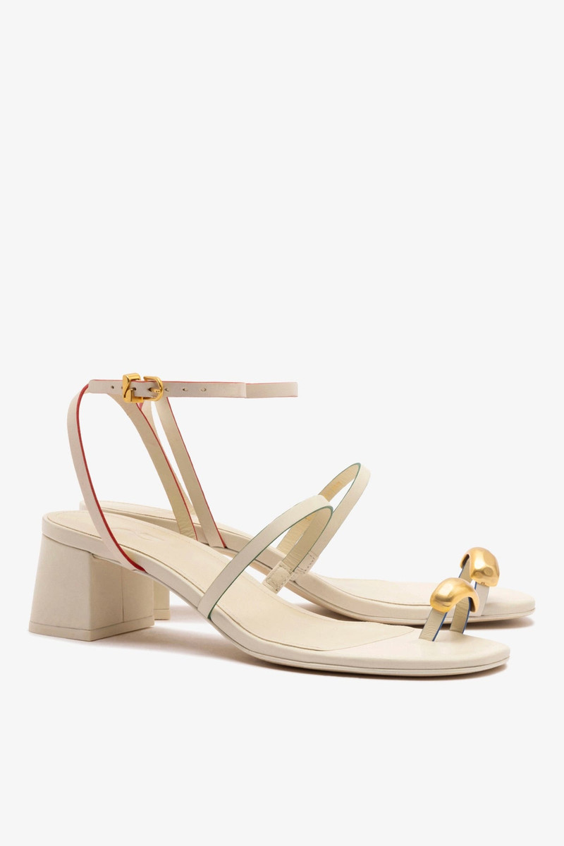 Biarritz Block In Ivory Leather 3