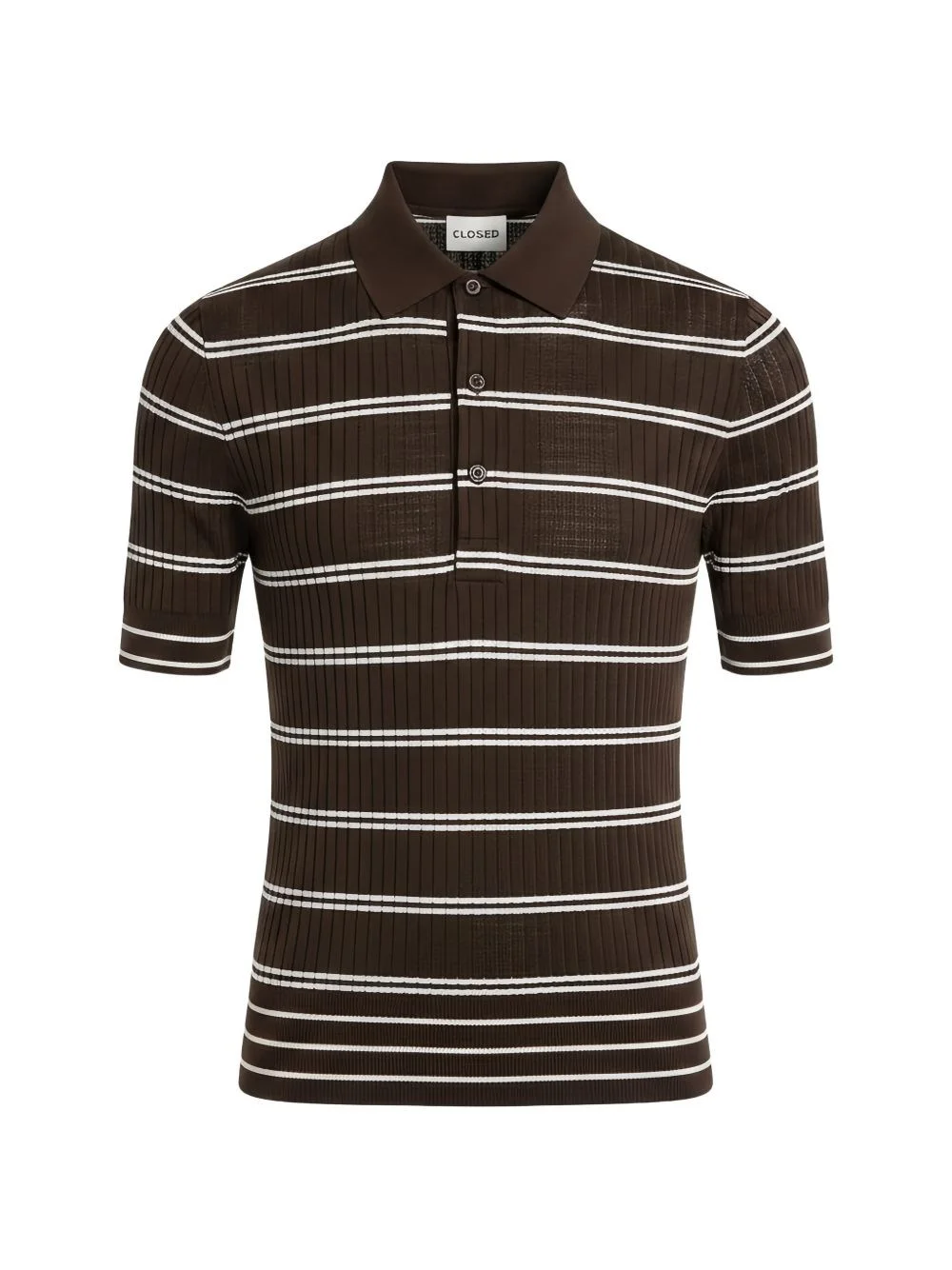 Striped wool polo shirt - 1
