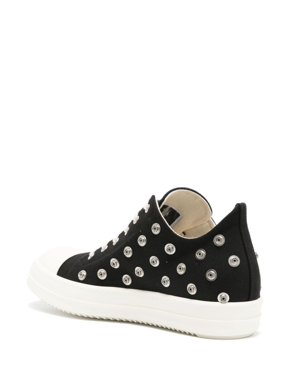 eyelet-embellished lace-up sneakers - 3