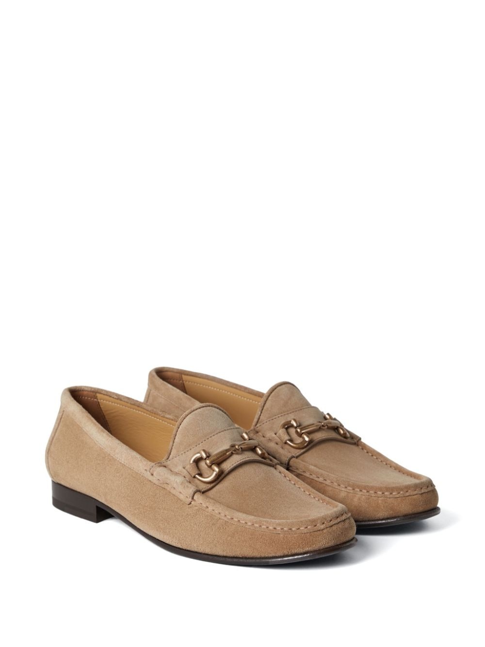 almond-toe leather loafers - 2