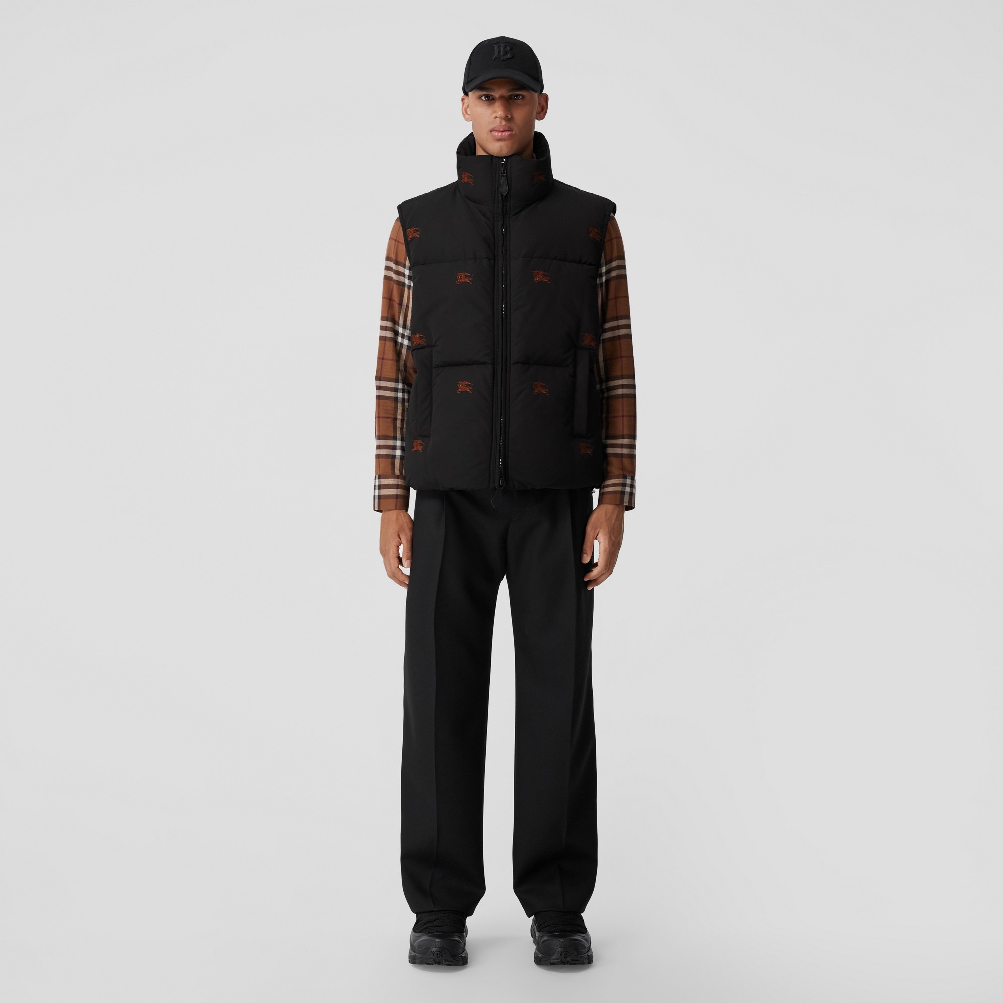 Embroidered EKD Nylon Puffer Gilet - 6