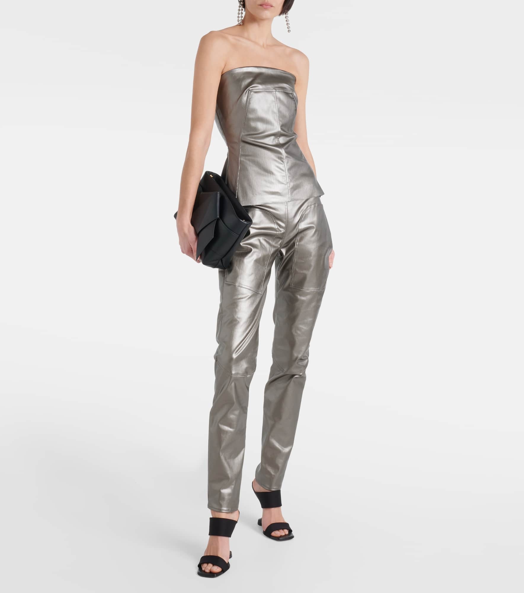 Metallic denim leggings - 2