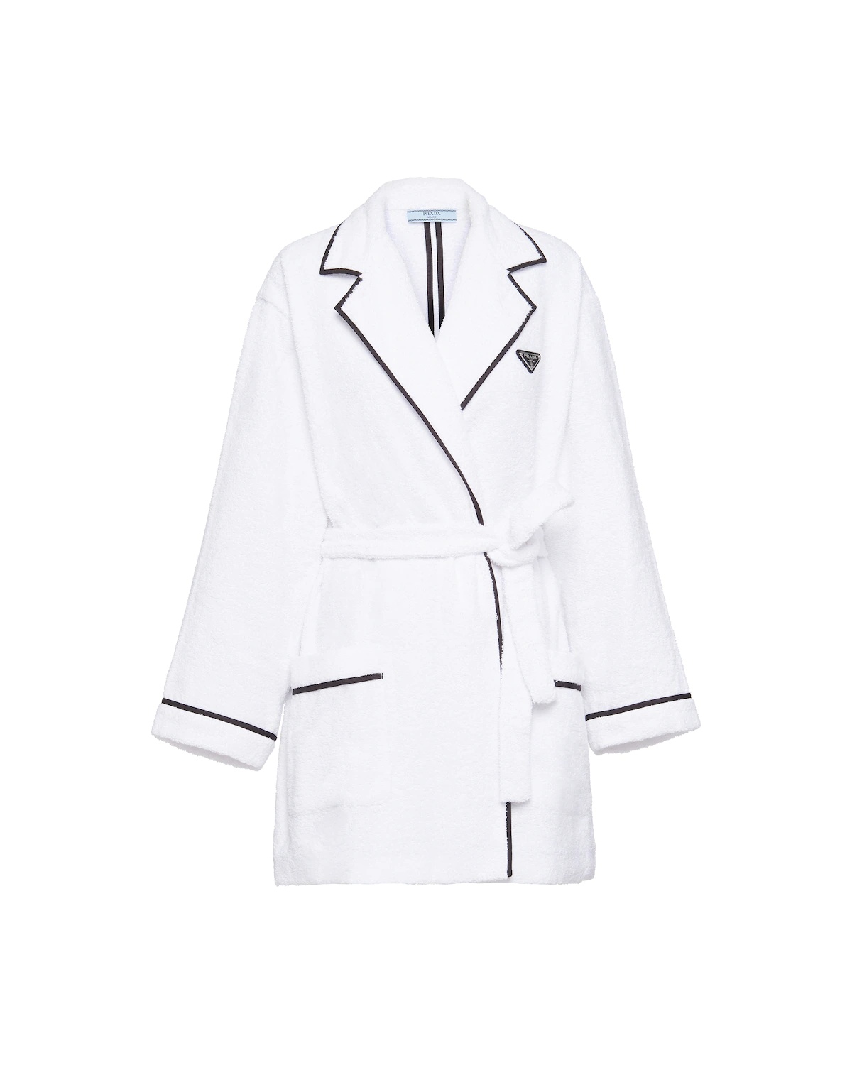 Short terry cloth robe - 1