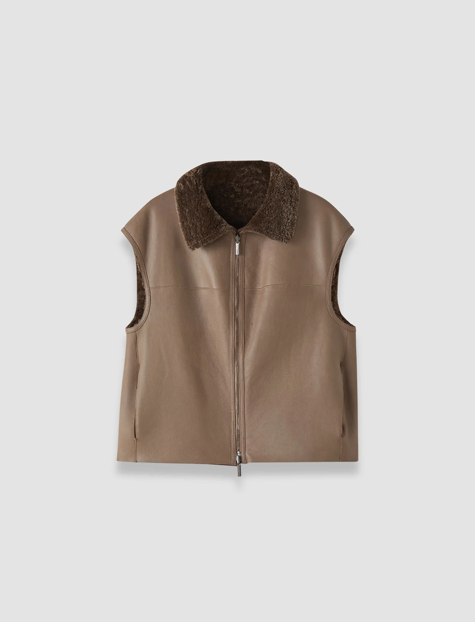 Nico Reversible Textured Shearling Gilet - 1