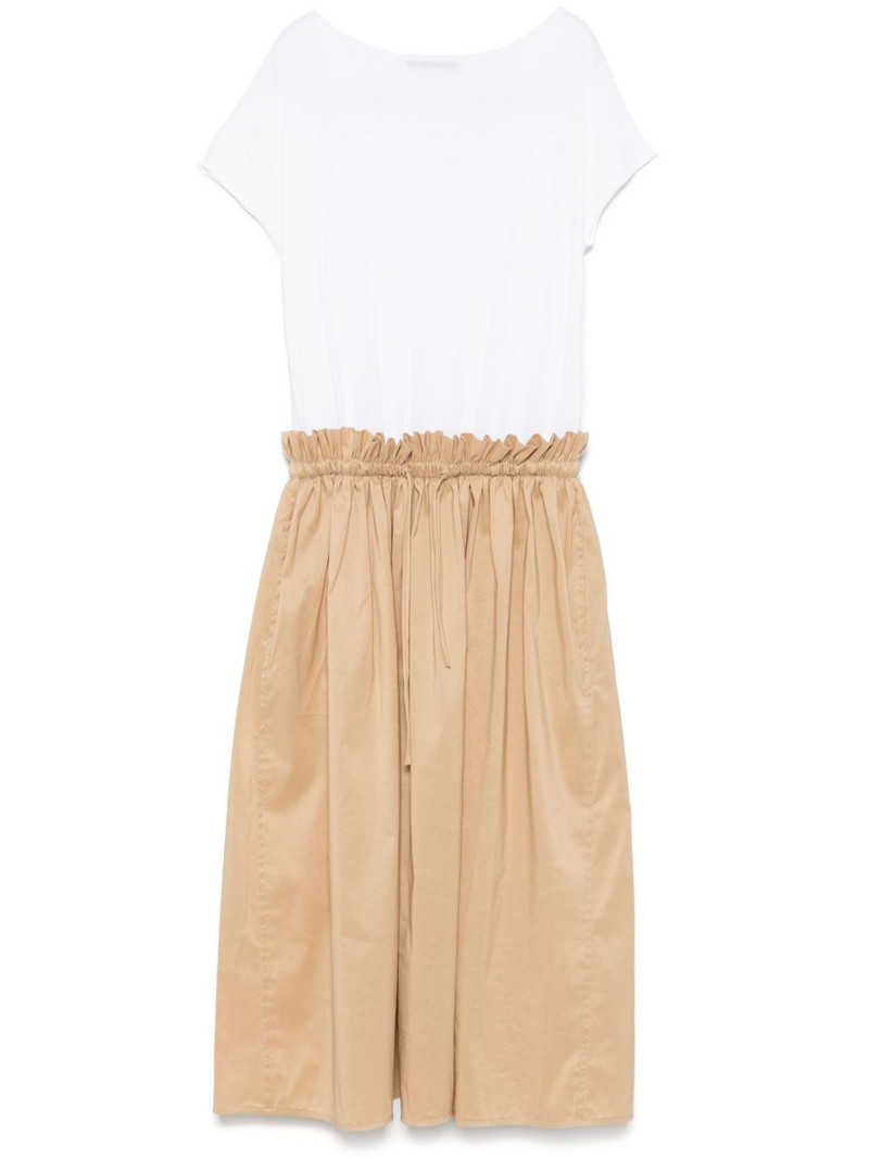 gathered-detail midi dress 1